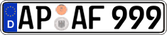 German license plate, Regular plates