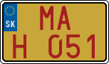 License plate of Slovakia, Oldtimers