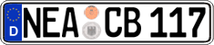 German license plate, Regular plates