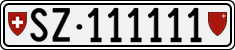 License plate of Switzerland, Cars