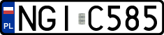 License plates of Poland, Regular car plates