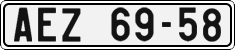License plate of the Czech Republic, Cars (1960)