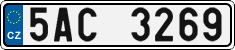 License plate of the Czech Republic, Cars (2001)