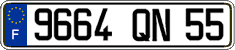 French license plate, FNI