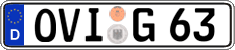German license plate, Regular plates