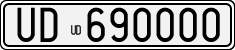 License plate of Italy, Cars (1927 year series)