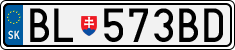 License plate of Slovakia, Cars