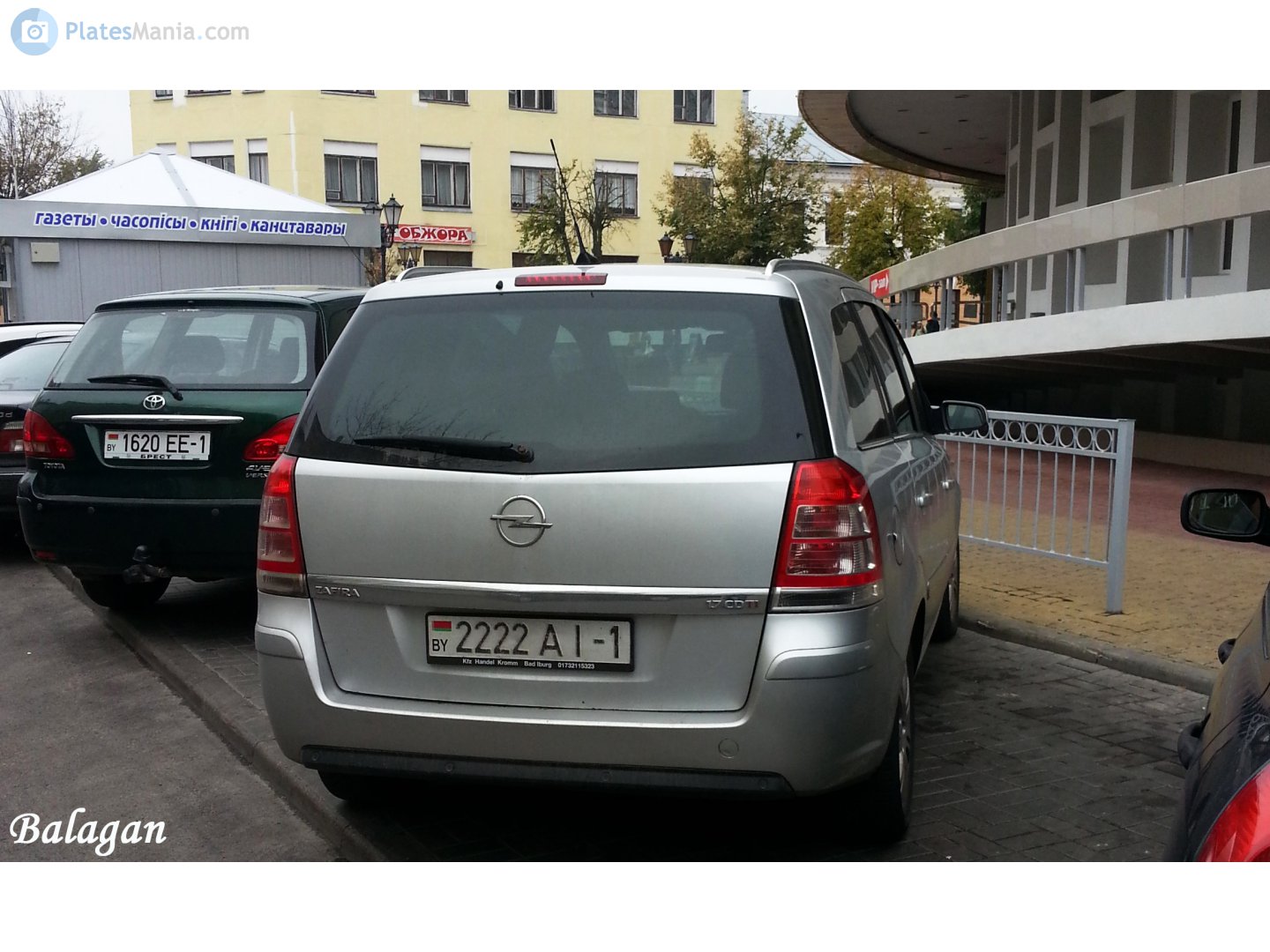 2222 AI-1, Opel Zafira 2nd gen (Family) (B; A05), 2005–2014