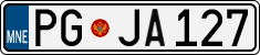 License plate of Montenegro, Cars