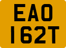 License plate of the United Kingdom, 1963 year system