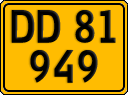 License plate of Denmark, Commercial vehicles