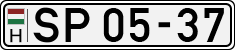 license plates of Hungary, Sportcars (1990)