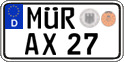 German license plate, Regular plates