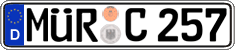 German license plate, Regular plates