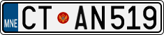 License plate of Montenegro, Cars
