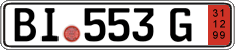 German license plate, Export transit plates