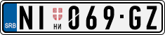 License plate of Serbia, Cars