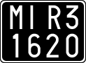 License plate of Italy, Cars (1927 year series)