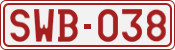 License plate of Belgium, 1951 year system