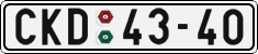 License plate of the Czech Republic, Cars (1960)