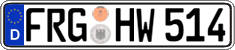 German license plate, Regular plates