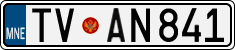 License plate of Montenegro, Cars