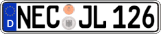 German license plate, Regular plates