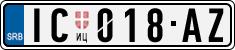 License plate of Serbia, Cars