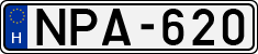 license plates of Hungary, Cars (1990)