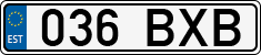 License plate of Estonia, Regular car plates
