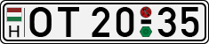 license plates of Hungary, Oldtimers (1990)