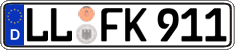 German license plate, Regular plates