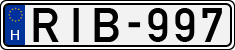 license plates of Hungary, Cars (1990)