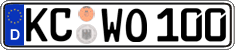 German license plate, Regular plates