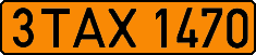 License plate Belarus, Taxi