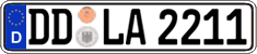 German license plate, Regular plates