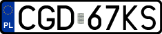 License plates of Poland, Regular car plates