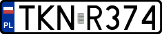 License plates of Poland, Regular car plates