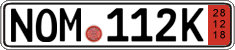 German license plate, Export transit plates
