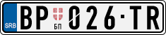 License plate of Serbia, Cars