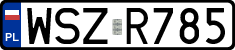 License plates of Poland, Regular car plates