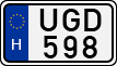 license plates of Hungary, Cars (1990)