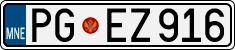 License plate of Montenegro, Cars