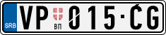 License plate of Serbia, Cars