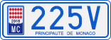 License plate of Monaco, Cars