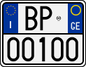 License plate of Italy, Motorcycles (1994 year series)