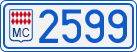 License plate of Monaco, Cars