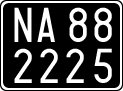 License plate of Italy, Cars (1927 year series)