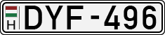 license plates of Hungary, Cars (1990)