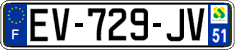 French license plate, SIV (ordinary)